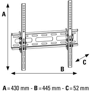 Produktbild für TV-Wandhalterung Hama 220808 Tilt, bis 40 kg