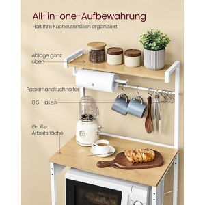 Produktbild für Küchenregal Vasagle KKS014Y02, goldeiche