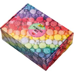 Produktbild für Pompons Folia 50349 Jumbo Pastell, farbig sortiert