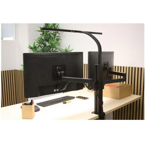 Produktbild für Schreibtischlampe Unilux Axio&amp;Strata, mit 2x Monitorhalterung
