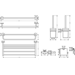 Produktbild für Badaccessoires-Set hansgrohe Logis Universal