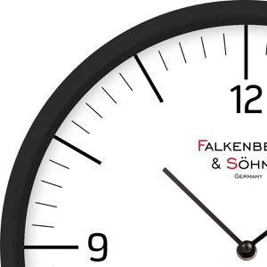 Produktbild für Wanduhr Falkenberg&amp;Söhne Design, Kunststoff, analog, Funkuhr