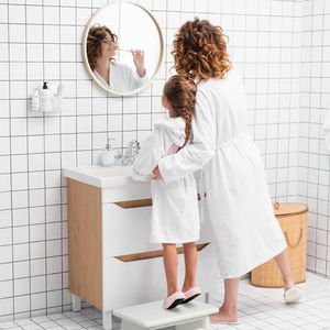 Produktbild für Fußbank Relaxdays 10046320, Bambus