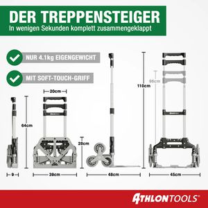 Produktbild für Sackkarre ATHLON-TOOLS Paketkarre C3211, klappbar