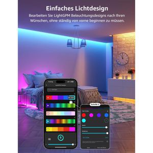 Produktbild für LED-Streifen Lepro S1 Smart KI, dimmbar, weiß + RGB