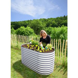 Produktbild für Hochbeet Westmann Grow Faster Oval, aus Stahl