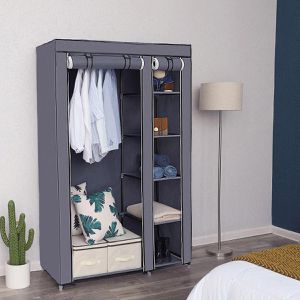 Produktbild für Kleiderschrank Songmics XL, LSF007G, grau
