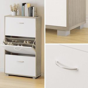 Produktbild für Schuhschrank CASARIA 109315, eiche / weiß