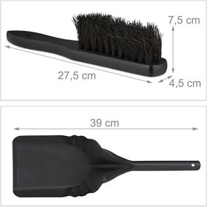Produktbild für Ascheeimer Relaxdays 10041221, schwarz, mit Holzgriff &amp; Deckel