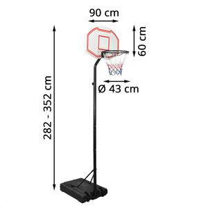 Produktbild für Basketballkorb vidaXL 3107831, weiß, indoor &amp; outdoor