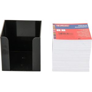 Produktbild für Zettelbox Herlitz 1600360, schwarz, 9,5 x 9,5 cm