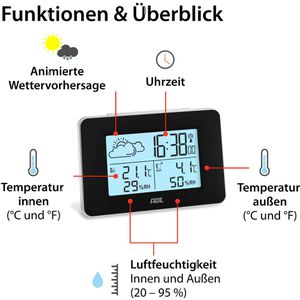 Produktbild für Wetterstation ADE WS2136-1, Funk, digital