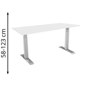 Schreibtisch Celexon eAdjust-58123, weiß / grau