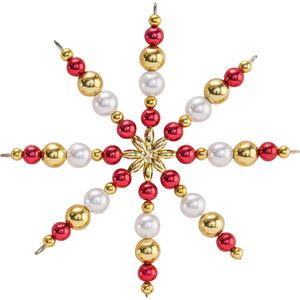Produktbild für Bastelset Folia Perlensterne-Set, Rot / Gold