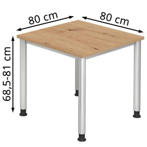 Produktbild für Schreibtisch Hammerbacher H-Serie, asteiche / silber