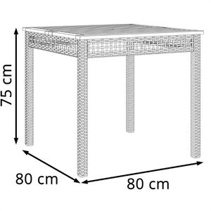 Produktbild für Gartentisch vidaXL 366273, Akazienholz