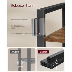 Produktbild für Bücherregal Vasagle LLS60BX, schwarz / vintage braun