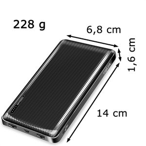 Produktbild für Powerbank LogiLink PA0316 schwarz , 10000mAh