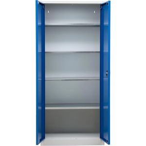 Werkzeugschrank G-Office FLC.18, aus Metall, grau / blau