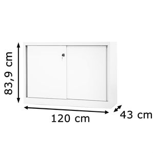 Produktbild für Schiebetürenschrank Bisley Eco SD12081S696, abschließbar