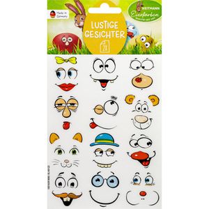 Sticker Heitmann-Eierfarben Lustige Gesichter