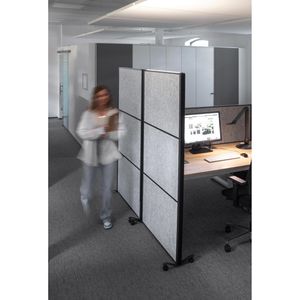 Produktbild für Stellwand Maul MAULconnecto Uplight 9662102 Mobil, auf Rollen