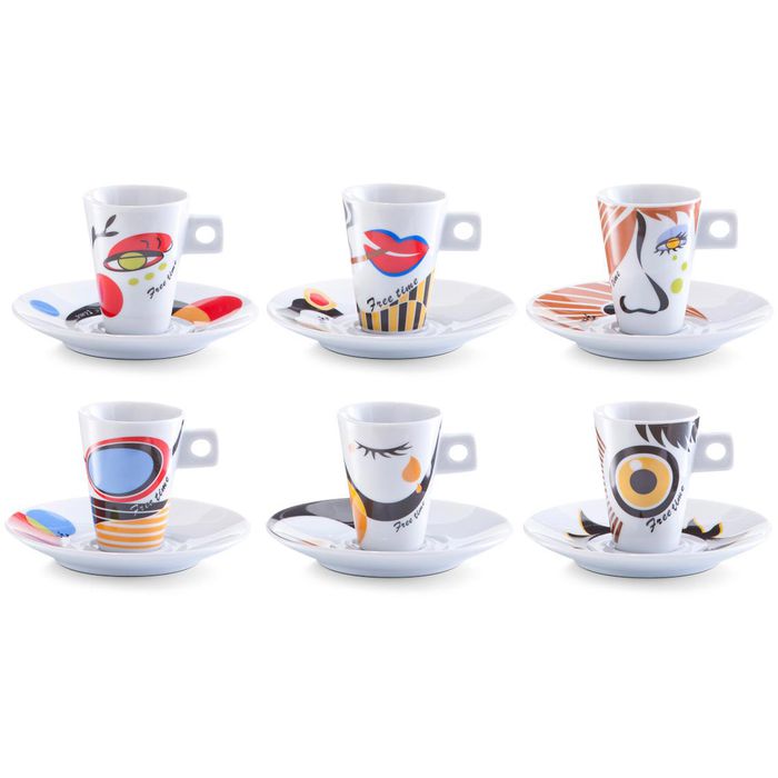Zeller Espressotassen 26505 Faces, Porzellan, 12-teilig - Böttcher AG