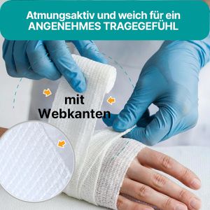 Produktbild für Fixierbinden Medrull Ultra-Crepp, in Folie, elastisch, steril