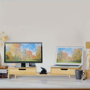 Produktbild für Monitorständer Relaxdays 10039874, Bambus