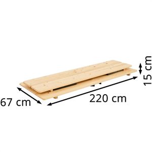 Produktbild für Bierzeltgarnitur RUKU1952 204511, Fichte / schwarz