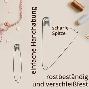 Produktbild für Sicherheitsnadeln Böttcher-AG Premium, silber