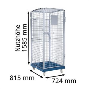 Produktbild für Rollbehälter HMH ADB, Tür &amp; Boden, Nutzhöhe 1585mm