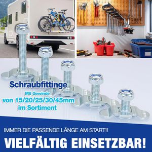 Produktbild für Zurrösen NTG LS.8745 Schraubfitting für Airlineschiene