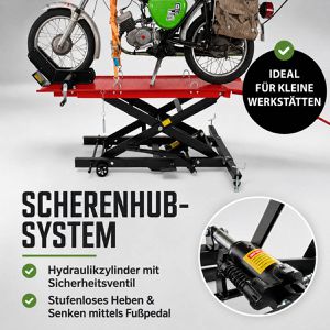 Produktbild für Hebebühne Trutzholm 74830, rot, für Motorrad