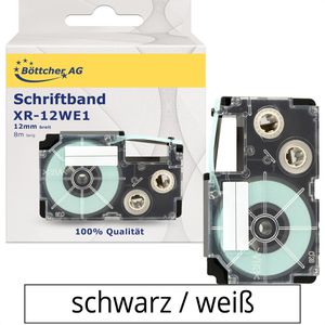 Schriftband Böttcher-AG für Casio XR-12WE1, 12mm
