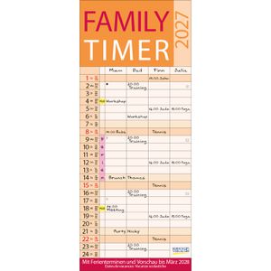 Familienplaner Korsch 239827 Family Timer Lifestyle, Jahr 2027