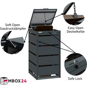 Produktbild für Mülltonnenbox MBOX24 Classic, Metall
