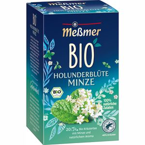 Produktbild für Tee Meßmer Holunderblüte-Minze, 100% natürliche Zutaten, Bio