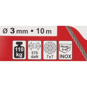 Produktbild für Drahtseil Dörner+Helmer 190394, Traglast bis 110 kg