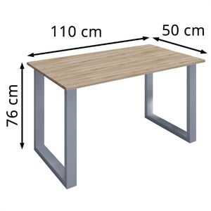 Produktbild für Schreibtisch VCM Lona, 914652, sonoma eiche / silber