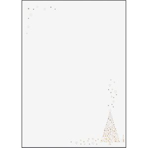 Weihnachtsbriefpapier Sigel DP084, Golden Tree