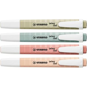 Textmarker Stabilo swing cool NatCOLORS, 4 Stück