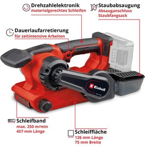 Produktbild für Bandschleifer Einhell-Professional TP-BS 18/457 LiBL-Solo Akku