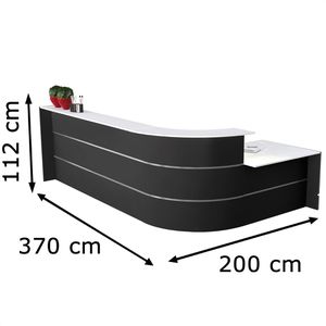 Produktbild für Empfangstheke Kerkmann Bari 3558, anthrazit / weiß