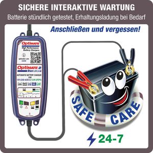 Produktbild für Autobatterie-Ladegerät Optimate 2 Duo TM550, mit Wandhalterung