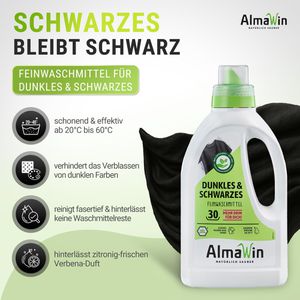 Produktbild für Waschmittel AlmaWin Konzentrat Schwarzes &amp; Dunkles