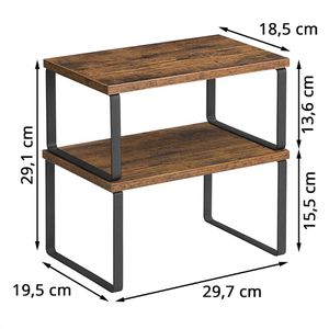 Produktbild für Küchenregal Songmics KCS020X01, braun, 4er Set
