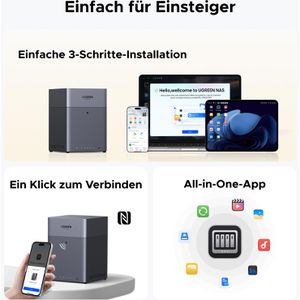 Produktbild für NAS UGREEN NASync DH4300 Plus, 85660, 2.5GbE LAN, 4 Bay