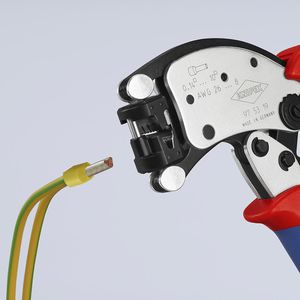 Produktbild für Crimpzange Knipex 97 53 19 mit drehbarem Crimpkopf