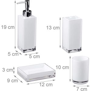 Produktbild für Badaccessoires-Set Relaxdays 1002258649, 4-teilig